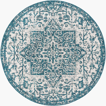 Eagean EAG-2378 6ft Round Machine Woven Indoor/Outdoor Area Rug