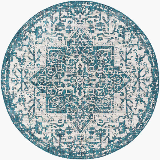 Eagean EAG-2378 6ft Round Machine Woven Indoor/Outdoor Area Rug