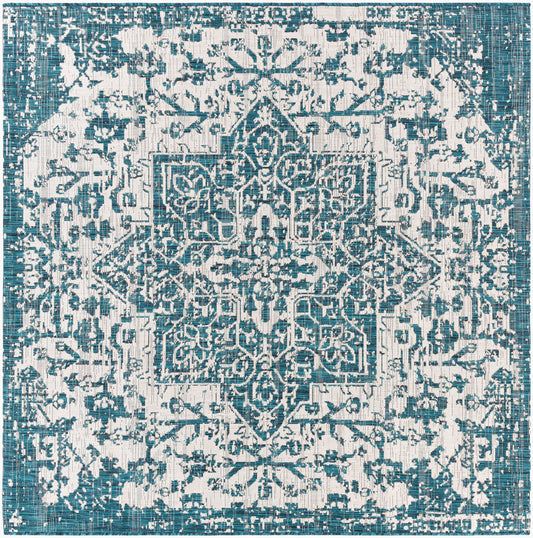 Eagean EAG-2378 6ft Square Machine Woven Indoor/Outdoor Area Rug