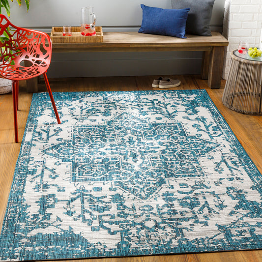 Eagean EAG-2378 8ft Square Machine Woven Indoor/Outdoor Area Rug