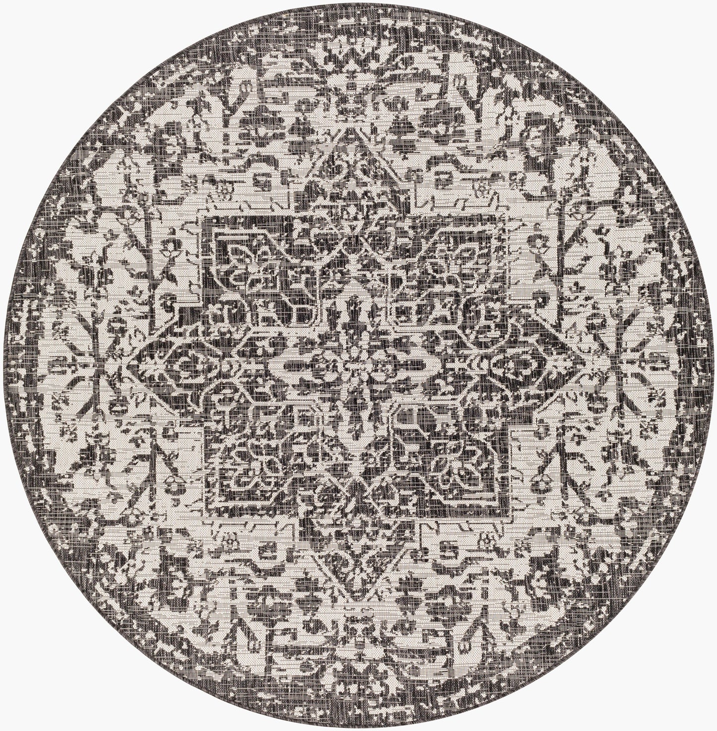 Eagean EAG-2379 5ft Round Machine Woven Indoor/Outdoor Area Rug