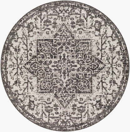 Eagean EAG-2379 5ft Round Machine Woven Indoor/Outdoor Area Rug