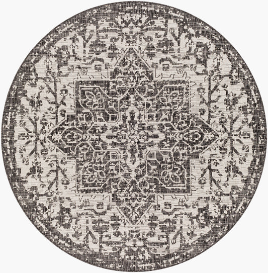 Eagean EAG-2379 6ft Round Machine Woven Indoor/Outdoor Area Rug