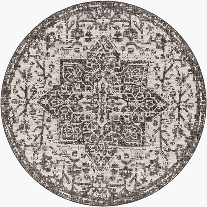 Eagean EAG-2379 8ft Round Machine Woven Indoor/Outdoor Area Rug
