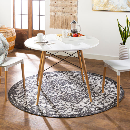 Eagean EAG-2379 6ft Round Machine Woven Indoor/Outdoor Area Rug