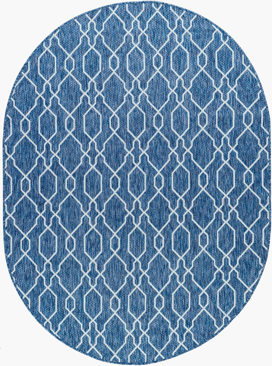 Alfombra ovalada tejida a máquina para interiores y exteriores Eagean EAG-2381 de 1,52 m x 2,13 m