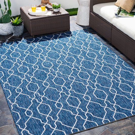 Eagean EAG-2381 6ft Square Machine Woven Indoor/Outdoor Area Rug