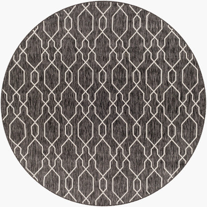 Eagean EAG-2384 8ft Round Machine Woven Indoor/Outdoor Area Rug