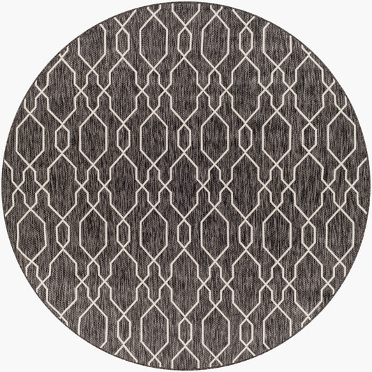 Eagean EAG-2384 8ft Round Machine Woven Indoor/Outdoor Area Rug