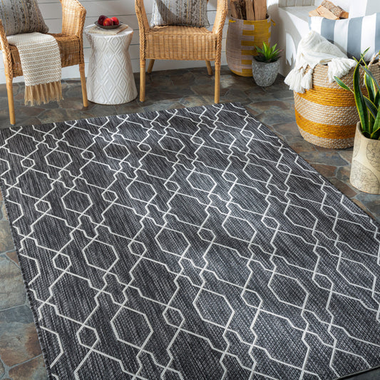 Eagean EAG-2384 6ft Square Machine Woven Indoor/Outdoor Area Rug