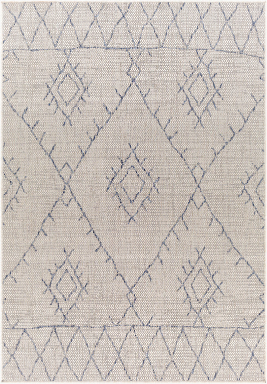 Alfombra decorativa para interior y exterior tejida a máquina Eagean EAG-2401 de 2' x 3'