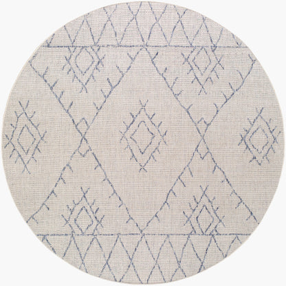 Eagean EAG-2401 8ft Round Machine Woven Indoor/Outdoor Area Rug