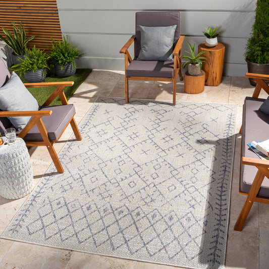 Eagean EAG-2403 6ft Square Machine Woven Indoor/Outdoor Area Rug