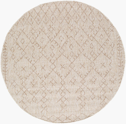 Eagean EAG-2404 8ft Round Machine Woven Indoor/Outdoor Area Rug