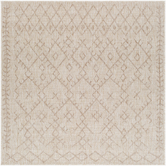 Eagean EAG-2404 8ft Square Machine Woven Indoor/Outdoor Area Rug