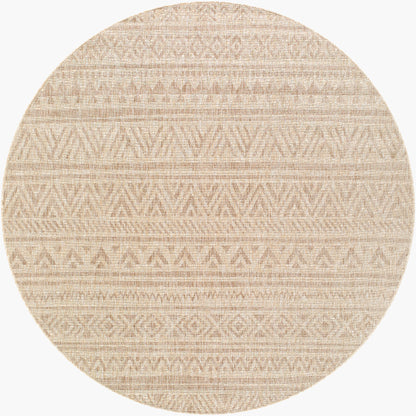 Alfombra redonda tejida a máquina Eagean EAG-2406 de 1,8 m para interior y exterior