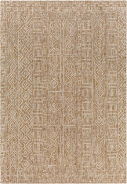 Alfombra decorativa para interior y exterior tejida a máquina Eagean EAG-2412 de 2' x 3'