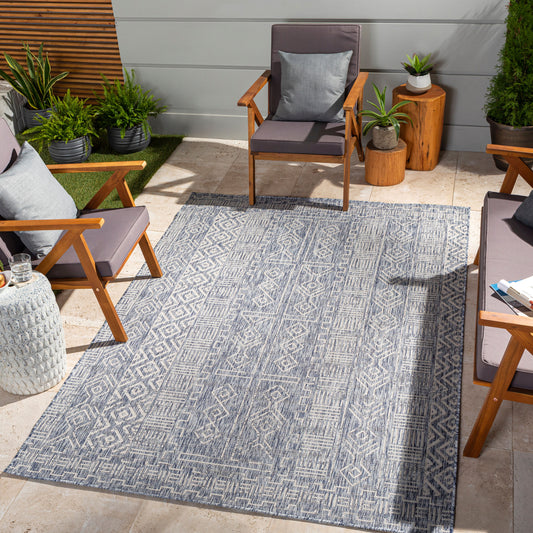 Eagean EAG-2413 9' x 12' Machine Woven Indoor/Outdoor Area Rug