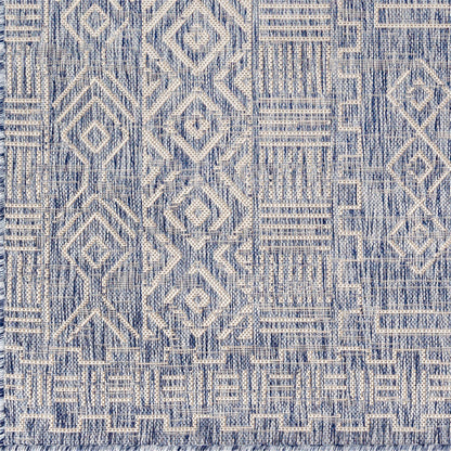 Alfombra decorativa para interior y exterior tejida a máquina Eagean EAG-2413 de 2' x 3'