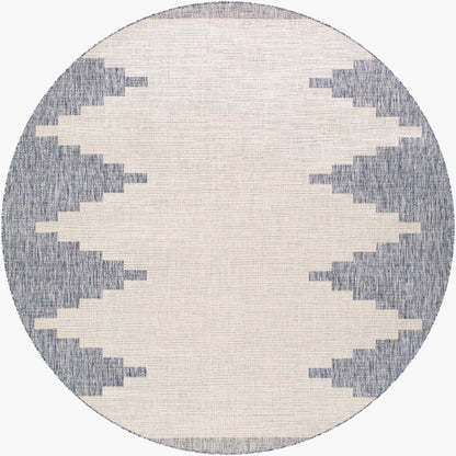 Eagean EAG-2420 8ft Round Machine Woven Indoor/Outdoor Area Rug