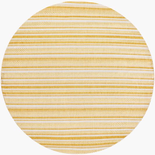 Alfombra redonda Eagean EAG-2424 de 1,5 m, tejida a máquina, para interior y exterior