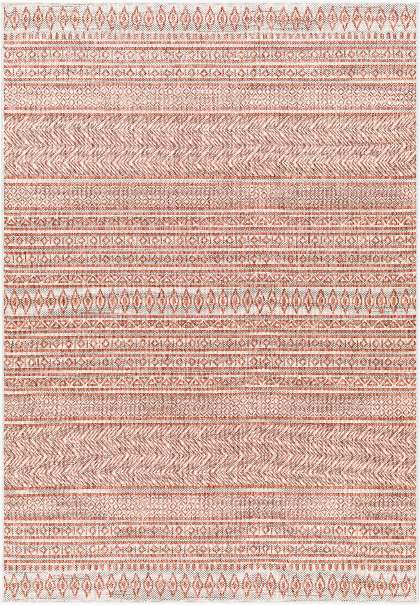 Alfombra decorativa para interior y exterior tejida a máquina Eagean EAG-2426 de 2' x 3'