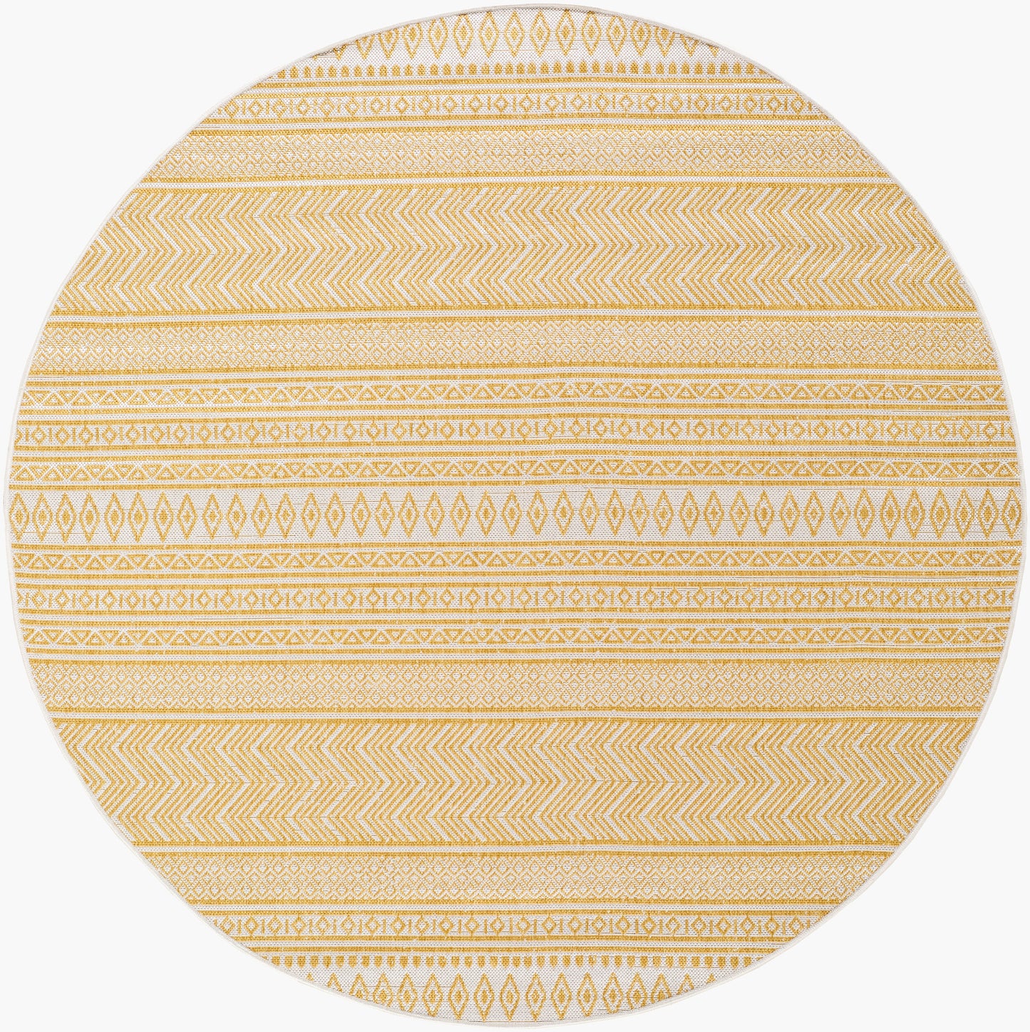 Alfombra redonda tejida a máquina de 1,5 m para interiores y exteriores Eagean EAG-2427