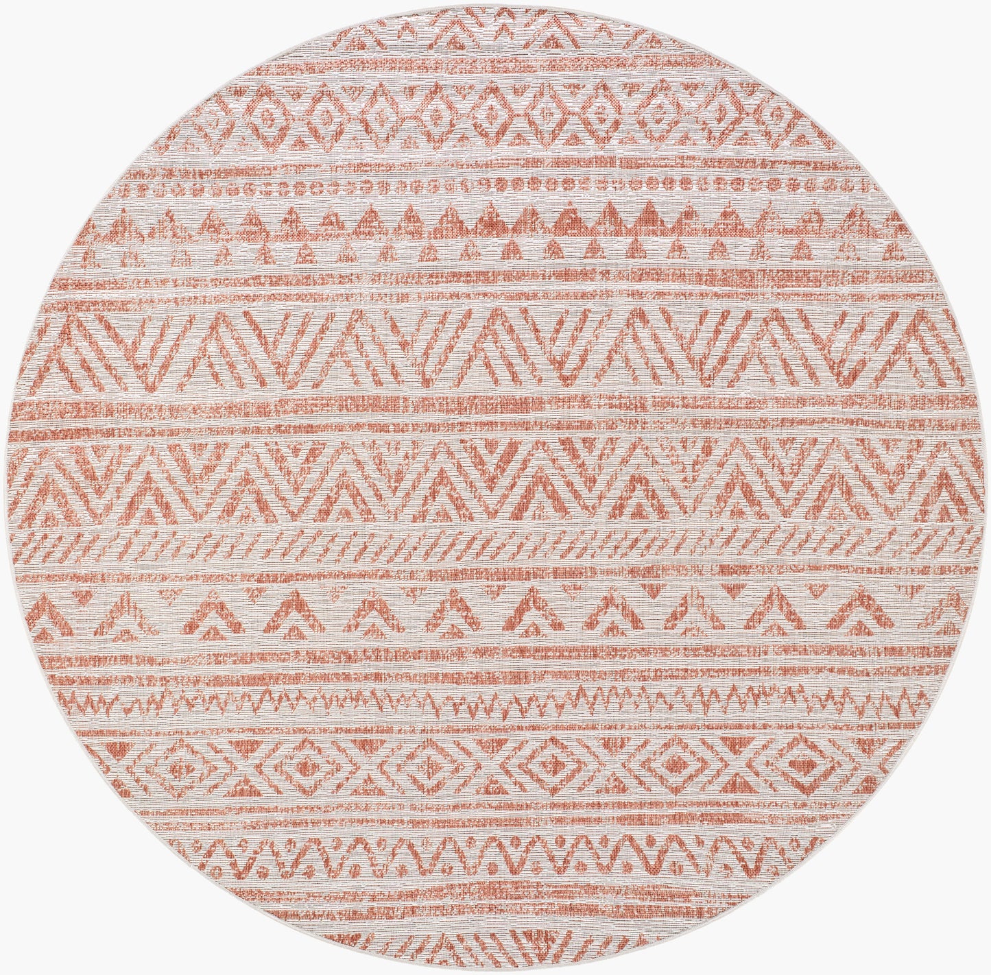 Eagean EAG-2430 5ft Round Machine Woven Indoor/Outdoor Area Rug