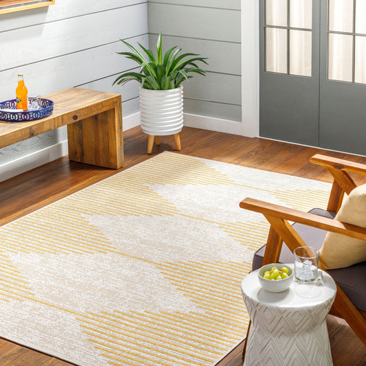 Eagean EAG-2433 6ft Square Machine Woven Indoor/Outdoor Area Rug