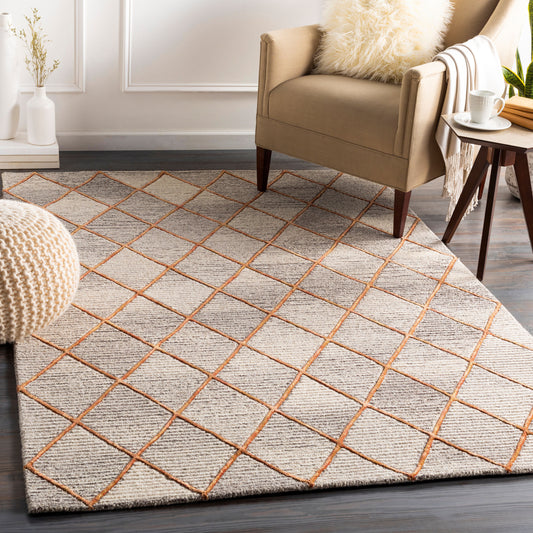 Eaton EAT-2305 2' x 3' Handmade Wool Accent Rug