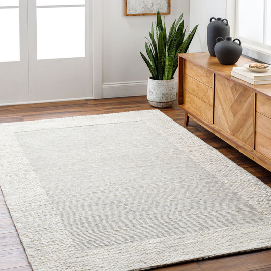 Edirne EDE-2300 Alfombra decorativa de yute hecha a mano de 2' x 3'