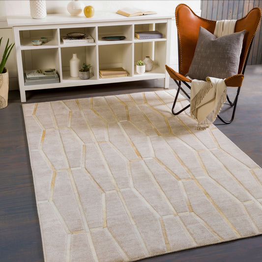 Eloquent ELQ-2302 2' x 3' Handmade Faux Silk Accent Rug