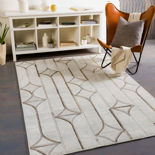 Eloquent ELQ-2304 2' x 3' Handmade Faux Silk Accent Rug