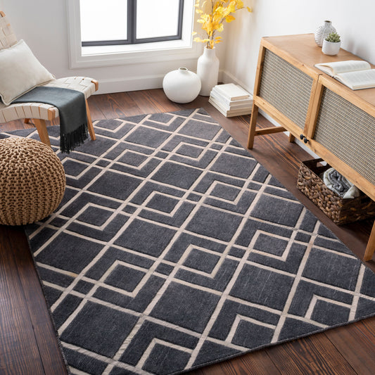 Eloquent ELQ-2305 2' x 3' Handmade Faux Silk Accent Rug