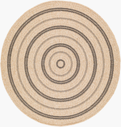 Encore ENC-2300 Alfombra redonda tejida a máquina de 5 pies para interiores y exteriores