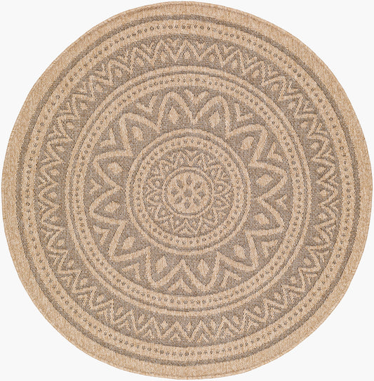 Encore ENC-2302 3ft Round Machine Woven Indoor/Outdoor Accent Rug