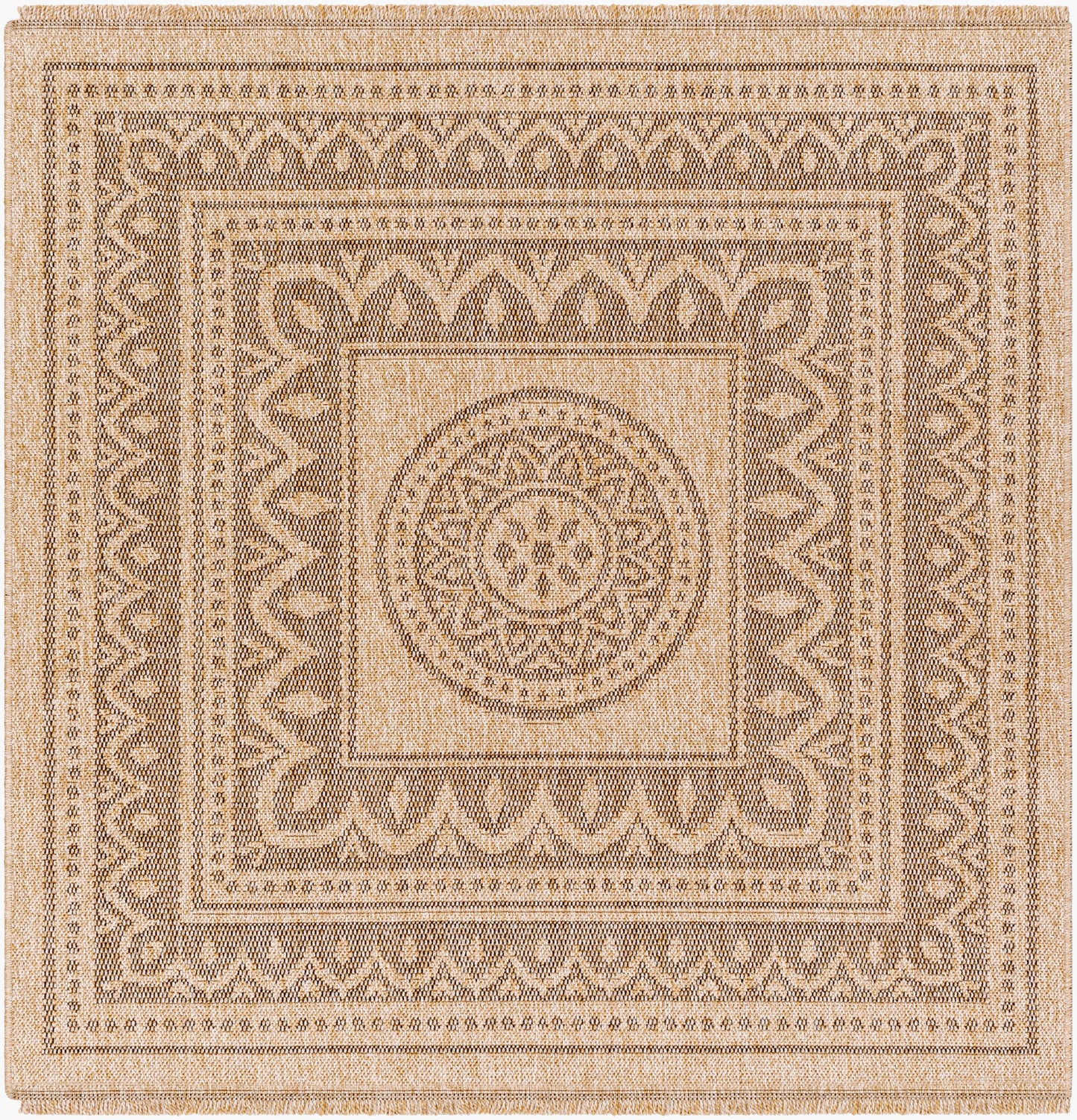 Encore ENC-2302 8ft Square Machine Woven Indoor/Outdoor Area Rug