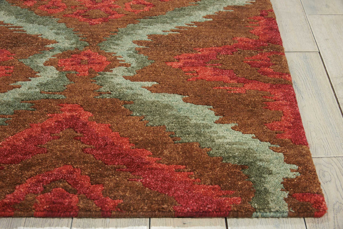 Tahoe MTA06 Brown Red Knotted Rug