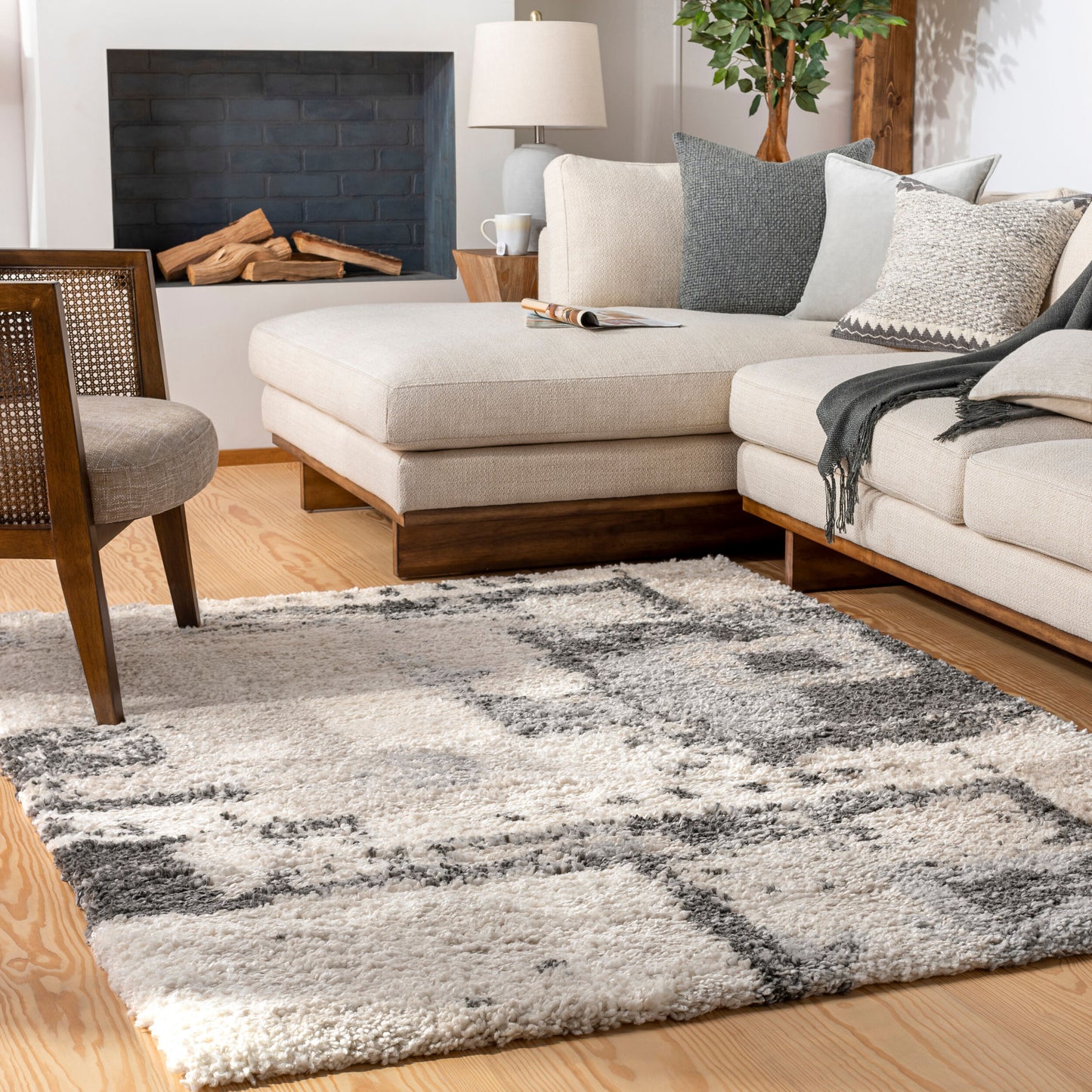 Alfombra tejida a máquina Eskimo Shag ESG-2308 de 1,83 m x 2,74 m