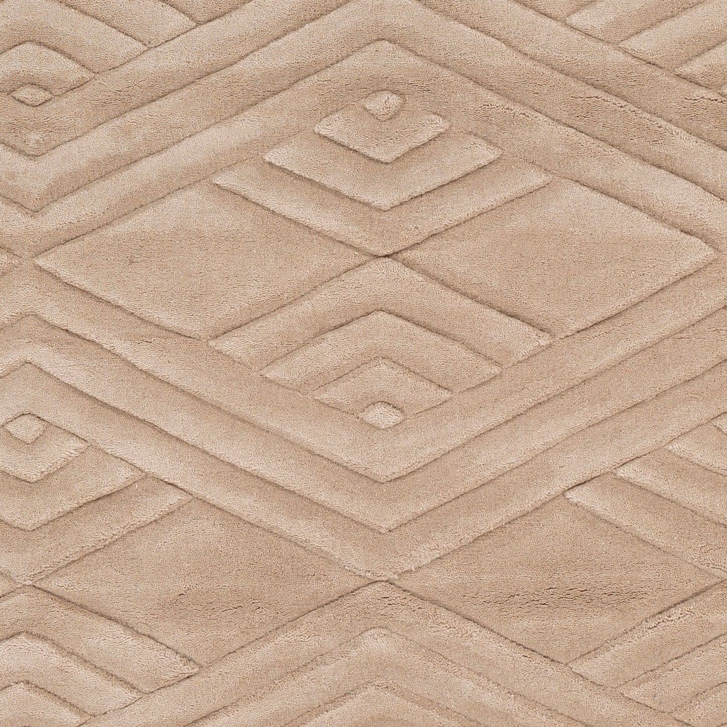 Alfombra decorativa de lana hecha a mano con grabado ETC-5000 de 2' x 3'