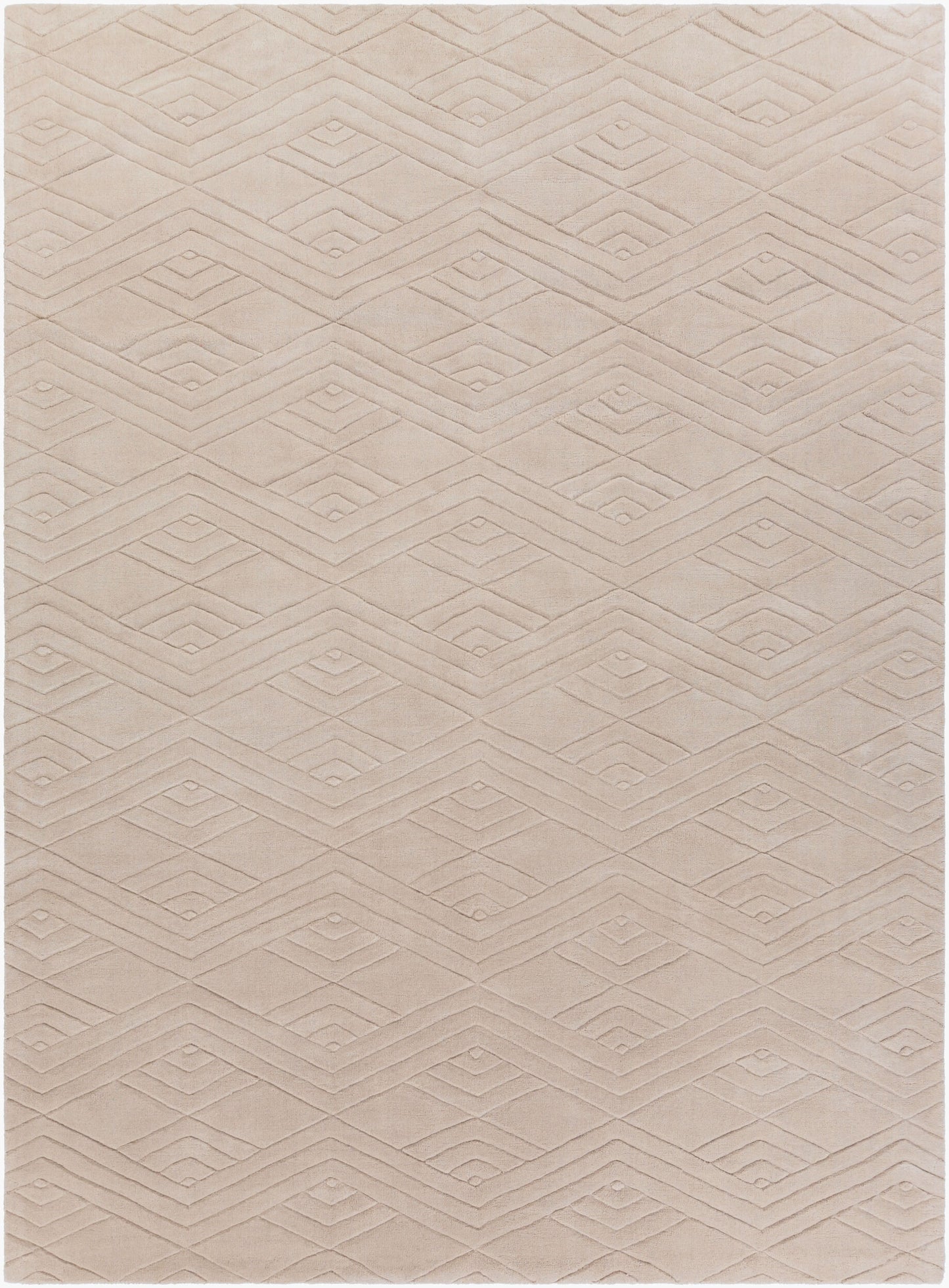 Alfombra de lana hecha a mano de 8' x 11' con grabado ETC-5001