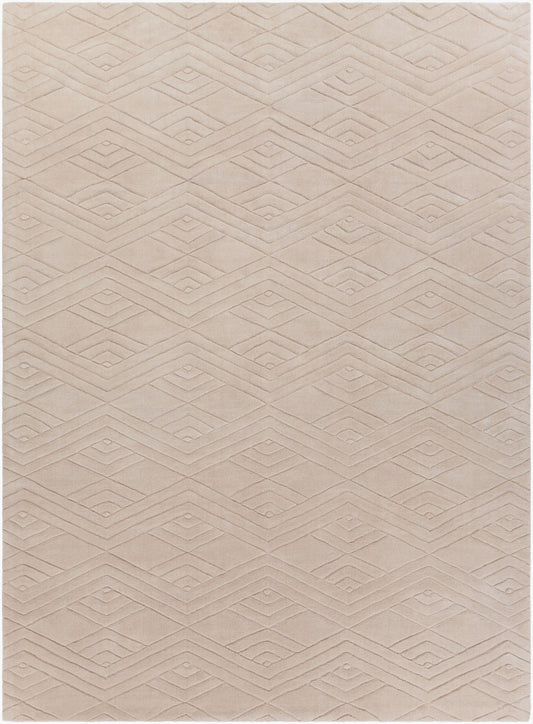 Alfombra de lana hecha a mano de 8' x 11' con grabado ETC-5001