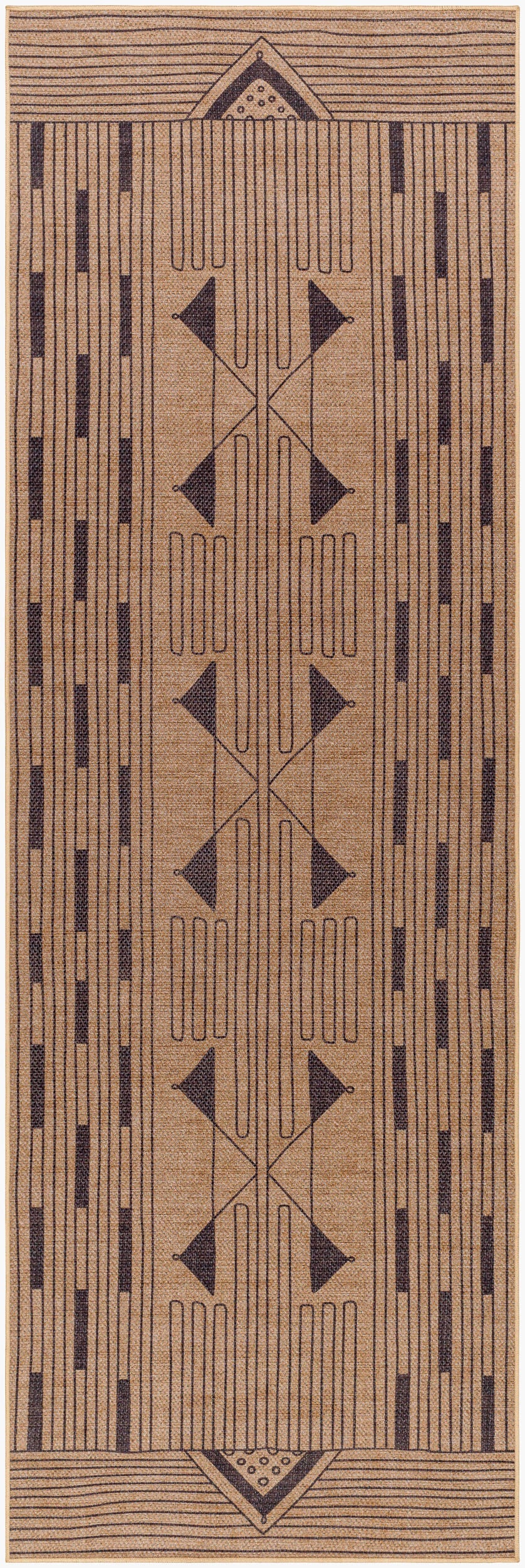 Ez Jute EZT-2302 8ft Runner Machine Woven Washable Recyled Runner Rug