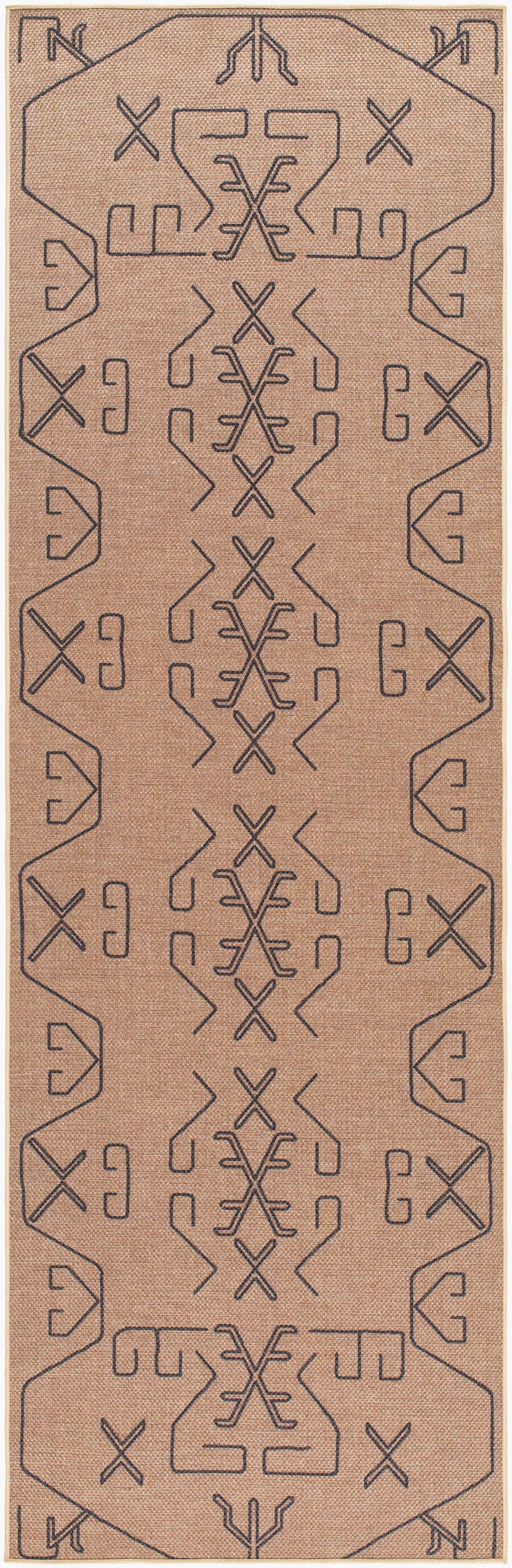 Ez Jute EZT-2306 8ft Runner Machine Woven Washable Recyled Runner Rug