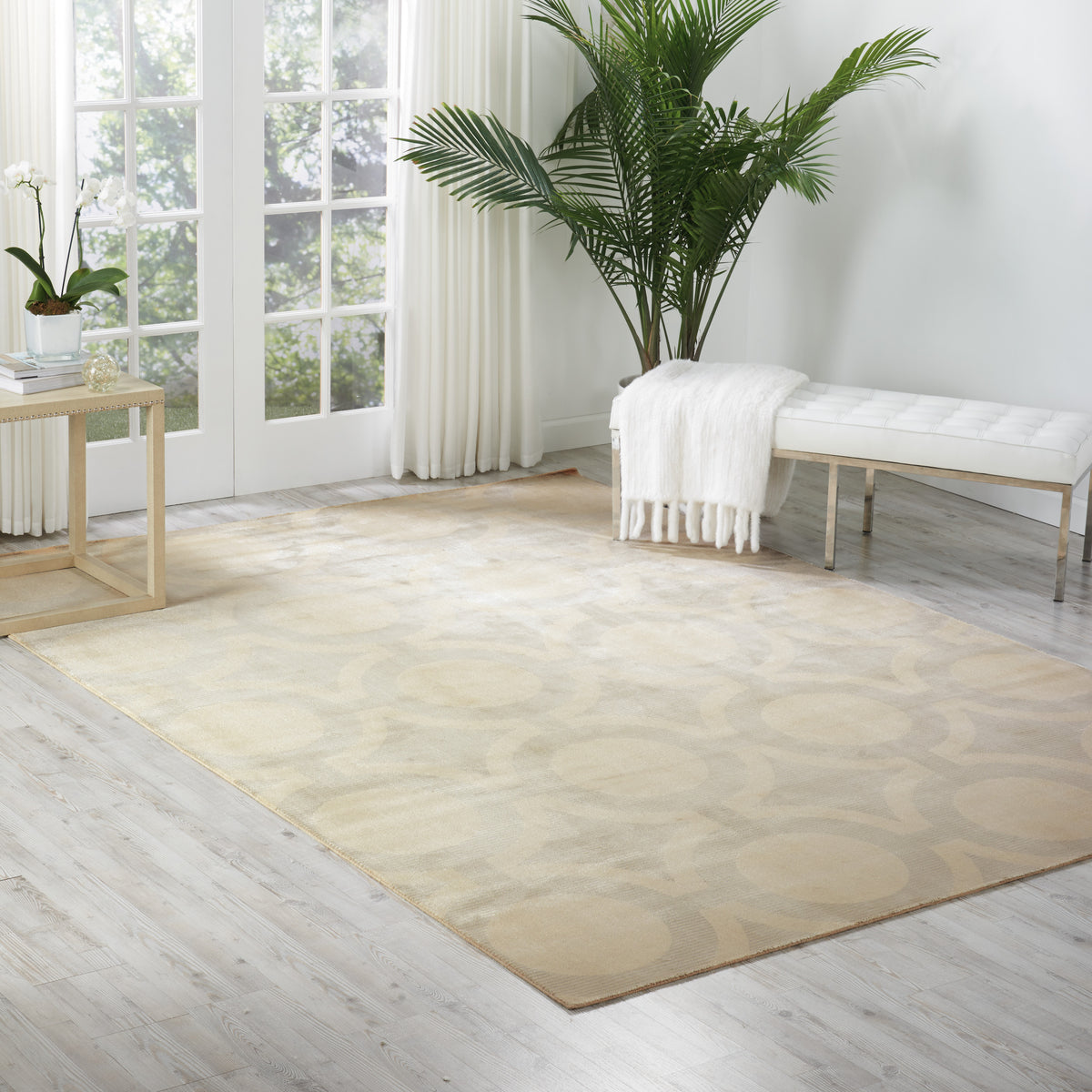 Luminance LUM01 Cream Grey Loomed Rug