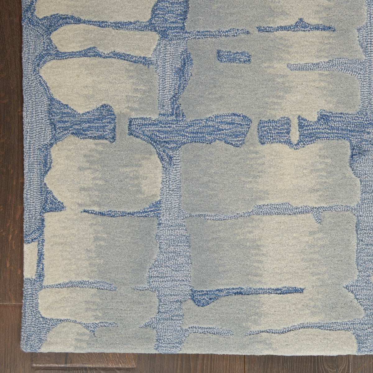 Symmetry SMM04 Blue Grey Tufted Rug