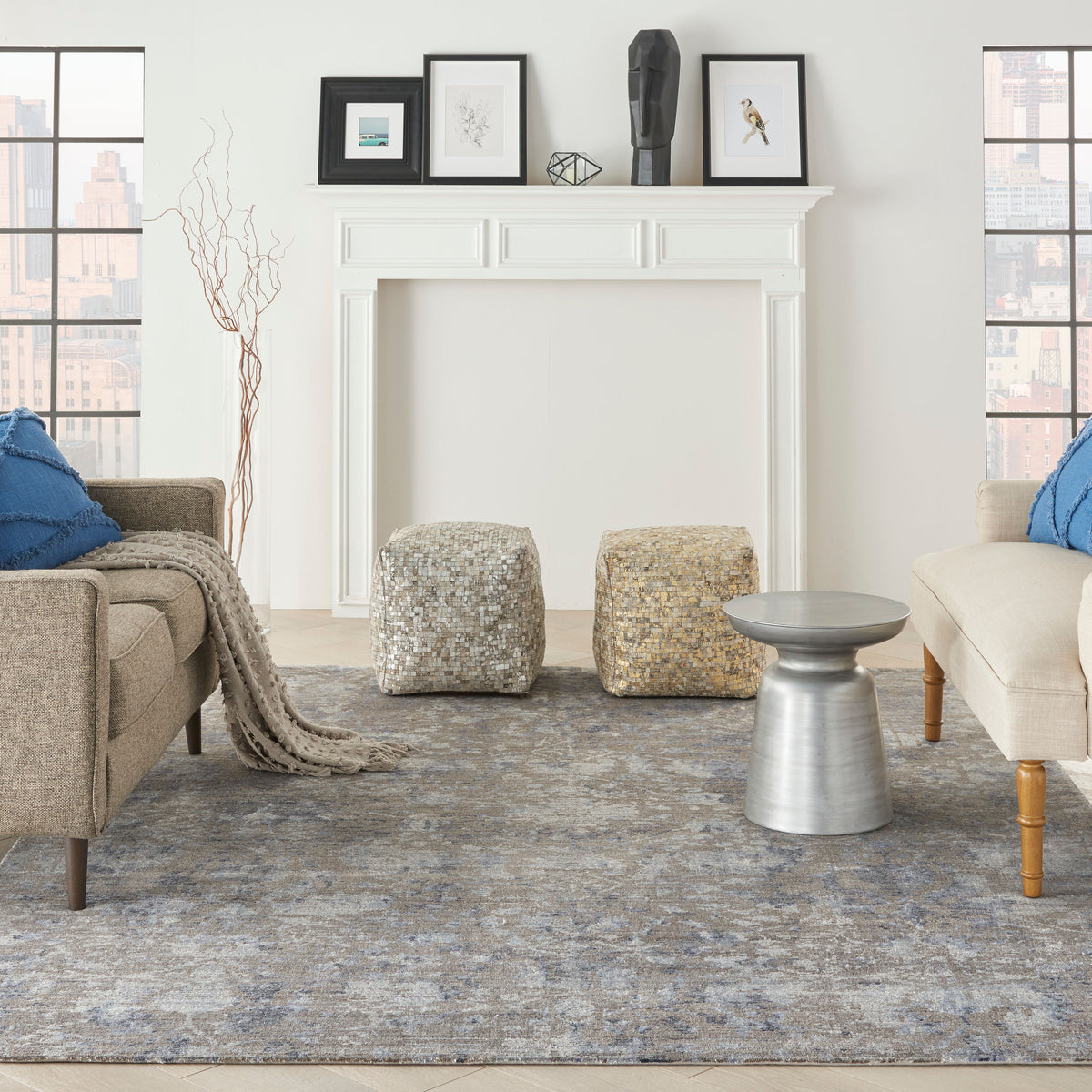 Lucent LCN03 Dove Knotted Rug