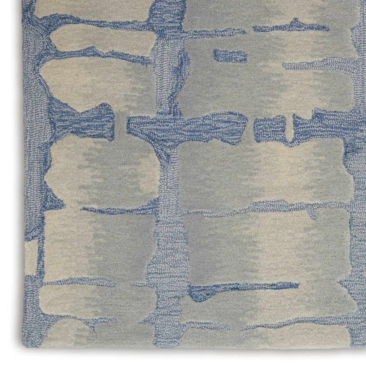 Symmetry SMM04 Blue Grey Tufted Rug