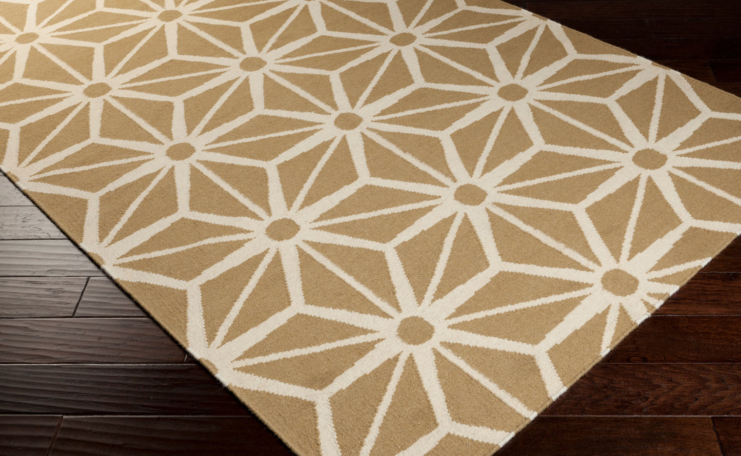 Alfombra decorativa de lana hecha a mano Fallon FAL-1084 de 2' x 3'