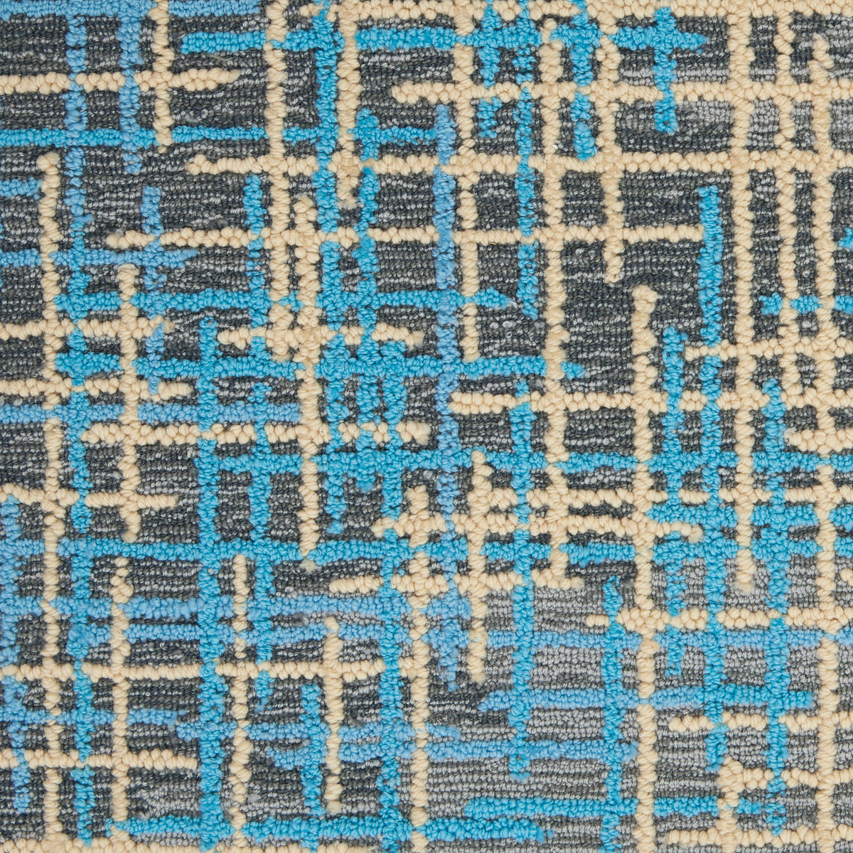 Symmetry SMM08 Blue Beige Tufted Rug